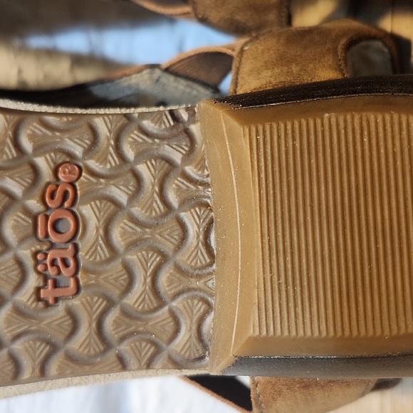 Taos Faith‎ Women's Brown Leather Slingback Low Heel Closed Toe Shoes Size 39 - Picture 13 of 16